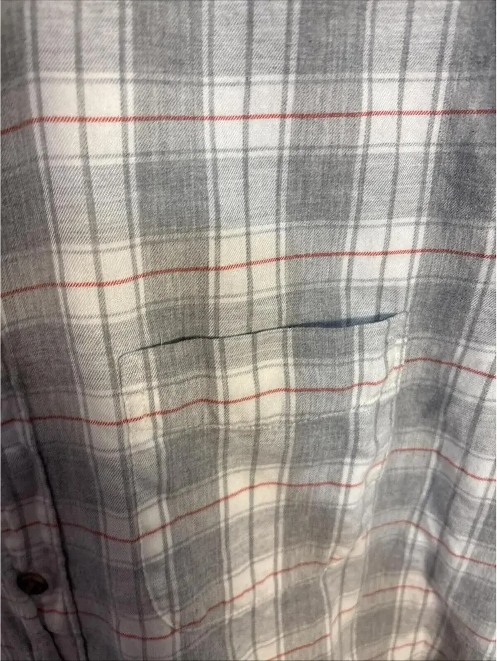 J CREW Flannel Shirt‎ Men Medium Gray Plaid Button-Down Mid-Weight AZ540
